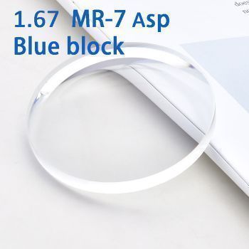 1.67 MR-7 Asp blue block,super tough,Superhydrophobicity,for rimless frames