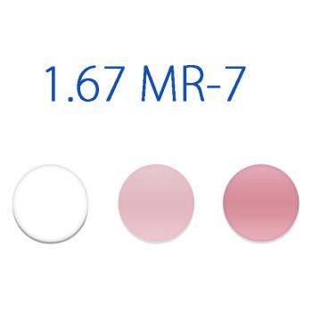 1.67 MR-7 Super tough ASP coating Photochoromic pink lenses -10.00/-2.25~-4.00