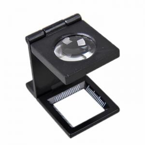 1587D Metal 3 Fold 3/4 Achromat Lens Magnifier, 7x Magnification, Compact Design