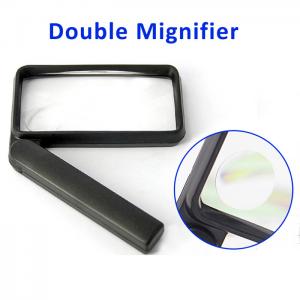 6701 Folding Magnifier - Double Magnification, 4D/12D Diopter, 105x50mm Lens