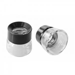 6802 8X Stand Magnifier - 28D, 30.5mm Aperture, Goniometer Reticle, Crystal Base