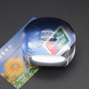 6921 4x Ф80 Biplane Paperweight Magnifier - Clear Image, 80mm Diameter, Optical Grade PMMA