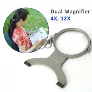7601 2x, 4x Magnifier - Adjustable Hang Neck Type, PMMA Lens, Low Vision Aid