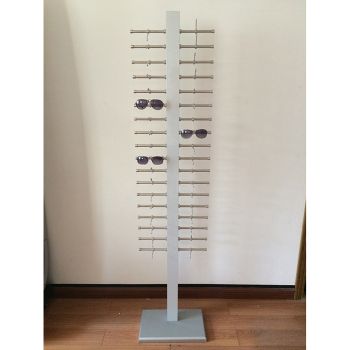 A2025 Stainless Steel Hooks, 36pc Glasses Display Stand, Fiberboard Floor Stand