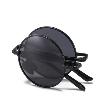 A700 Fodable Round Metal Alloy Sunglasses - Polarized Night Vision, Photochoromic