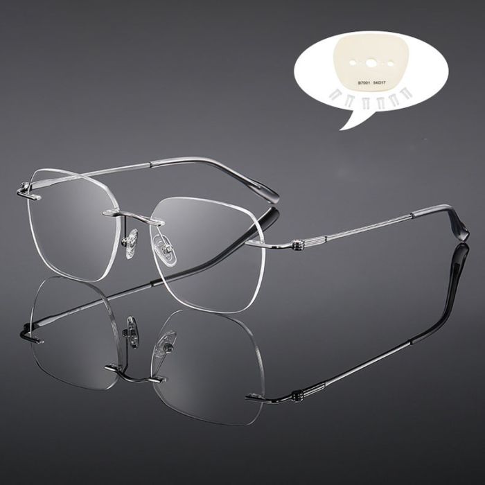 B7001 Pure Titanium Frameless Glasses - Luxury Lightweight, Unisex, Versatile