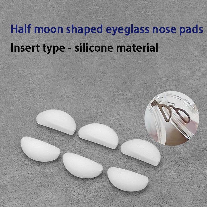 BT120 Silicone Nose Pads, Crescent Shape, Different Left and Right