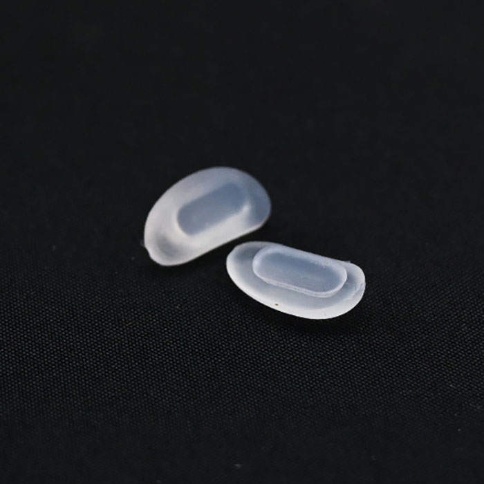 CY227 Half circle silicone push in nose pads,matte,12.5mm length