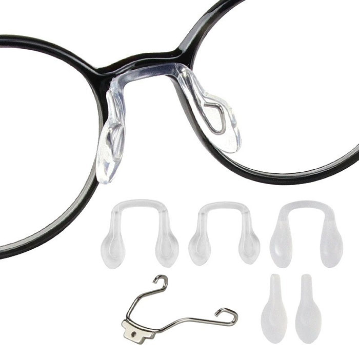 HC-02 Silicone Nose Pads, Push-In, Soft - Premium Comfort for Eyeglasses