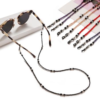 JH-363 Vintage glasses chain, floral bead mask chain (irregular beads)