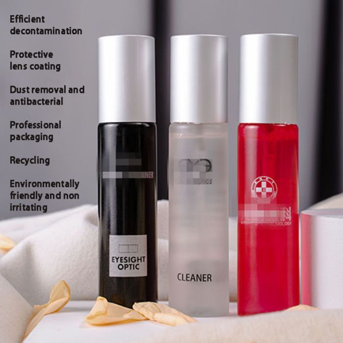 JH-569 Glasses Cleaning Liquid, 30ml, PETG Bottle, Aloe Vera & Coconut Oil Extract