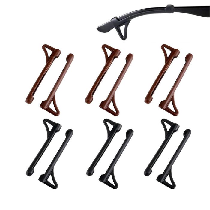 JH-600 Silicone Glasses Ear Hook - Anti-Slip, Anti-Fall, Round Tube Grip