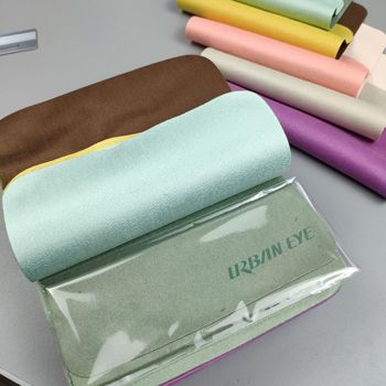 JHGC-15-1 Sea Island Silk Glasses Cloth - 100pcs, Free Logo, Multi-Color, Microfiber