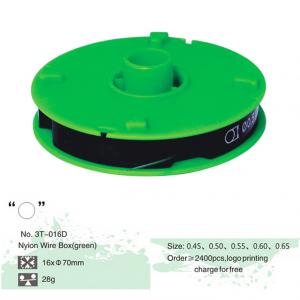LY-016D Nylon Thread Box, 20m Length, Refillable, Green, Multiple Wire Sizes