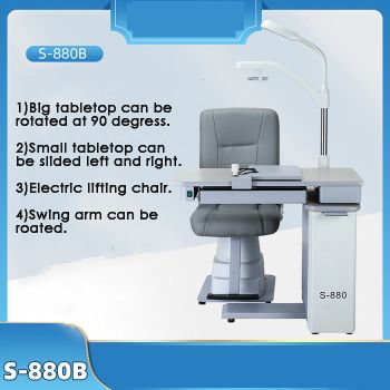 S-880B Refraction Chair Unit - Ophthalmic Table, 900*500mm Size, Essential for Eye Care