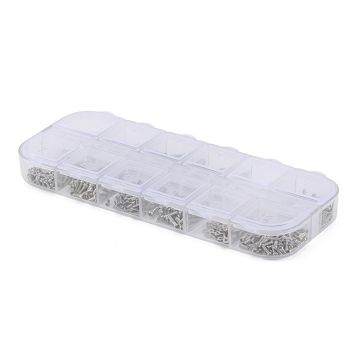 SB004 Glasses Screw Set | 1200pcs Sunglasses Repair Kit | Plastic Case, Metal Alloy | 12 Varieties