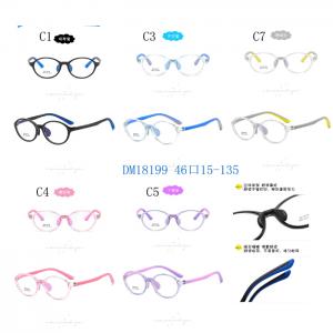 USD5.7/PC DM series kid double color temples,integrated nose pads,TR90 frames,10 models